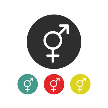 transgender sembolü simgesi, vektör basit illüstrasyon