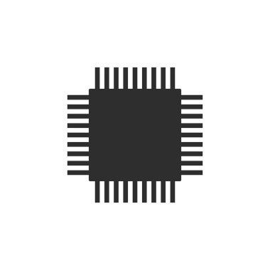 elektronik devre kartı çizgi simgesi, vektör basit illüstrasyon