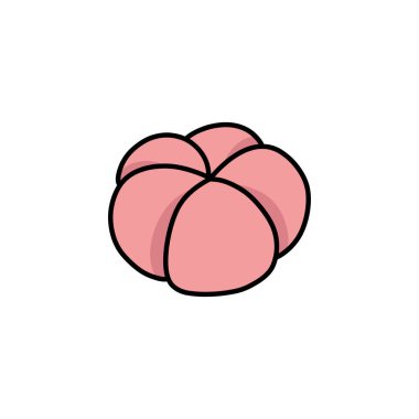 wagashi doodle simgesi, vektör renk çizimi