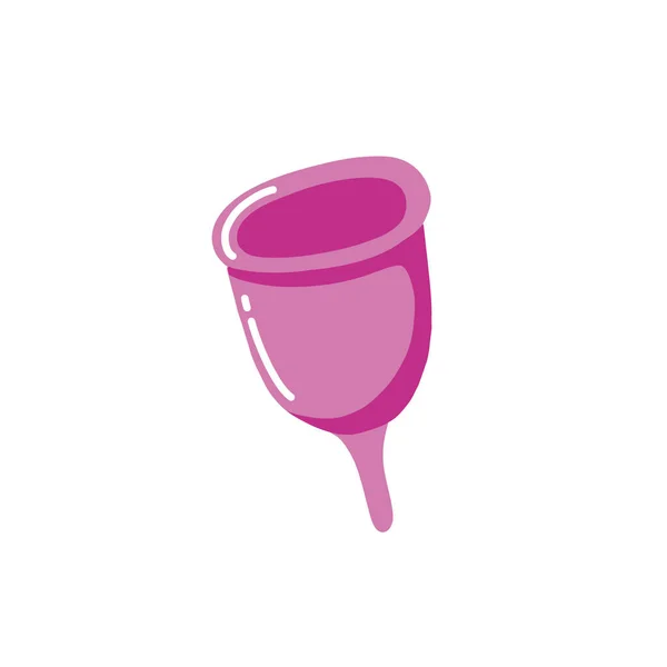 Menstruele Beker Doodle Icoon Vector Kleur Illustratie — Stockvector