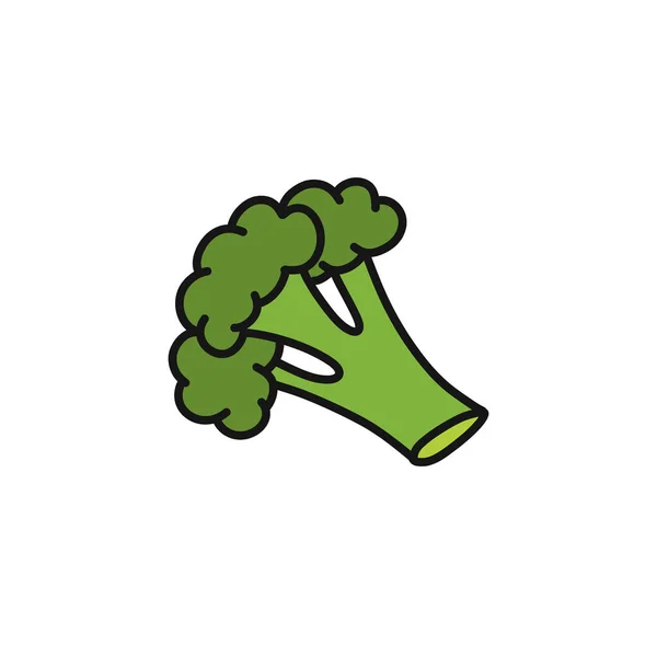 Broccoli Klotter Ikon Vektor Färg Illustration — Stock vektor