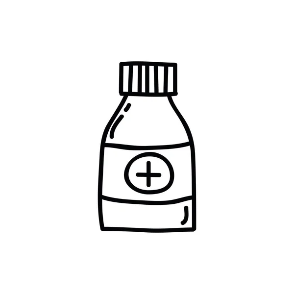 Χάπια Εικονίδιο Doodle Διανυσματική Έγχρωμη Απεικόνιση — Διανυσματικό Αρχείο