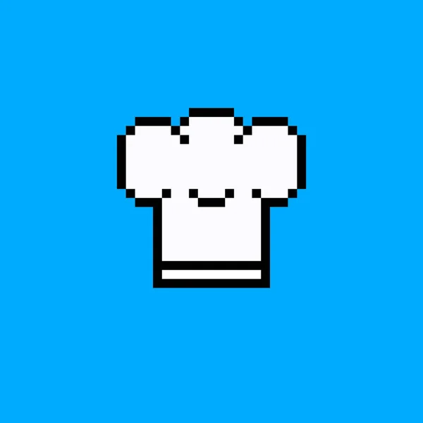 Chef Hat Pixel Art Icon Pixel Color Illustration — Stock Photo, Image