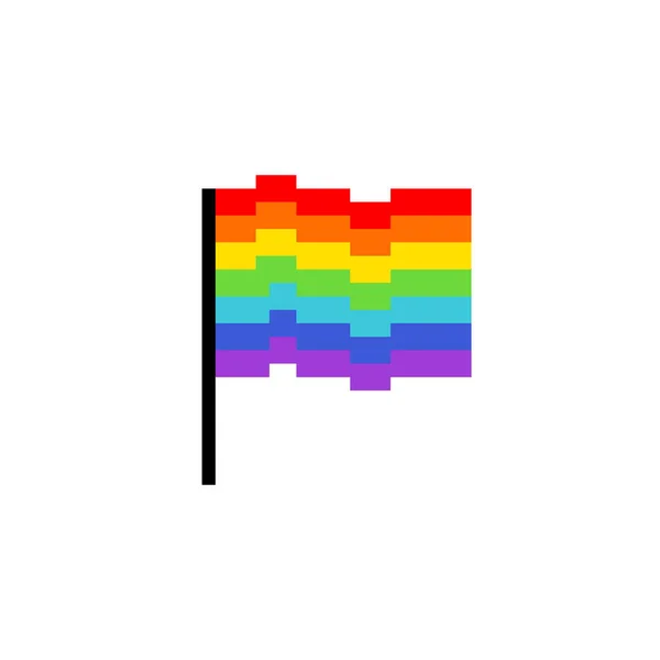 Lgbtq Orgullo Icono Bandera Icono Arte Pixel Ilustración Color Pixel — Foto de Stock