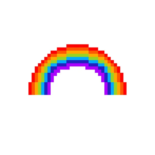 Regenboog Pixel Art Icoon Pixel Kleur Illustratie — Stockfoto