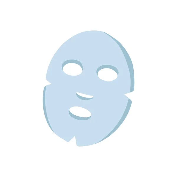 Masque Face Feuille Icône Doodle Illustration Vectorielle Couleur — Image vectorielle