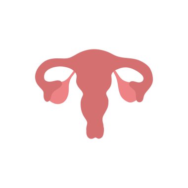 uterus doodle simgesi, vektör renk çizimi
