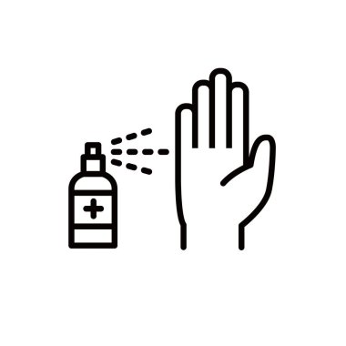el dezenfektanı simgesi, vektör basit illüstrasyon