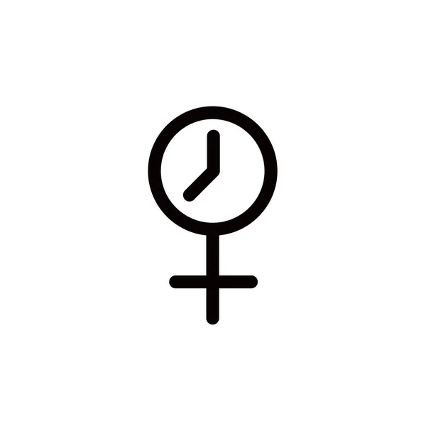 Icona Della Linea Della Menopausa Semplice Illustrazione Vettoriale — Vettoriale Stock