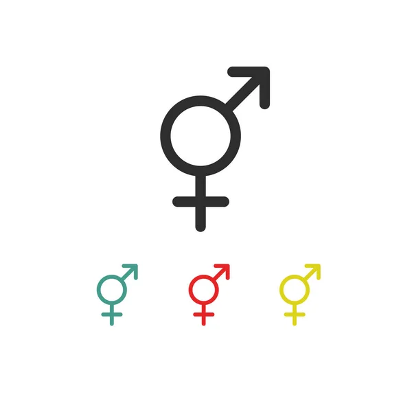 Symbol Transgender Čára Ikona Vektor Jednoduchá Ilustrace — Stockový vektor
