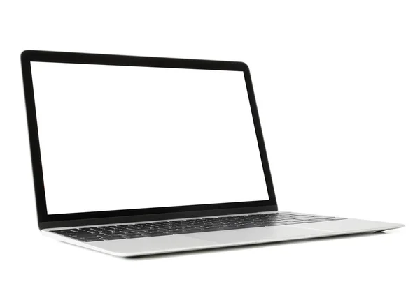 Комп'ютер ноутбука з порожнім екраном — стокове фото