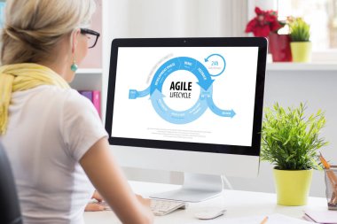 Agile software development method clipart