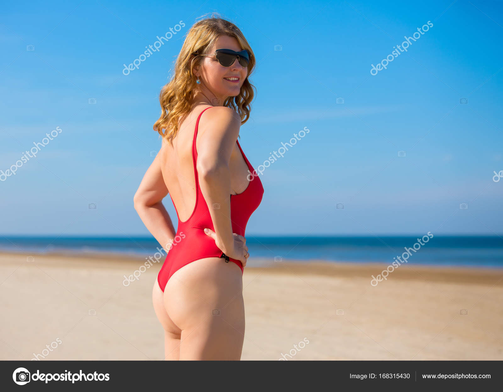 1960s Busty Bikini Girl Photo * Lifeguards Beach Bathing Suit