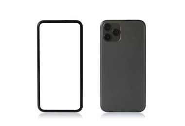 Cep telefonu modeli, ön ve arka taraflar.