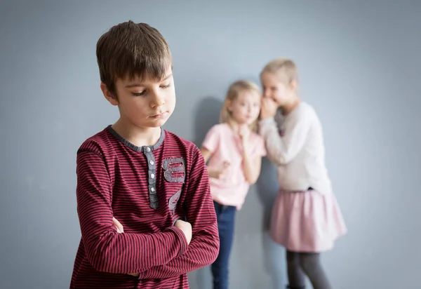 Boy Feeling Offended Rejected Other Kids — Stock Photo, Image