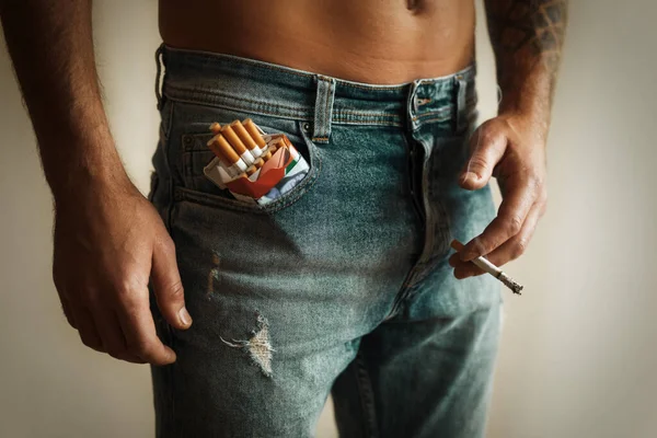 Konceptuellt Foto Impotens Orsakad Rökning — Stockfoto