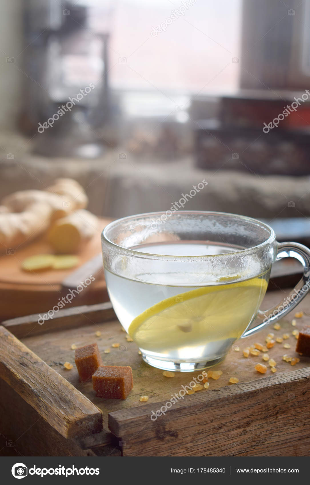 Te de jengibre con limon para la tos