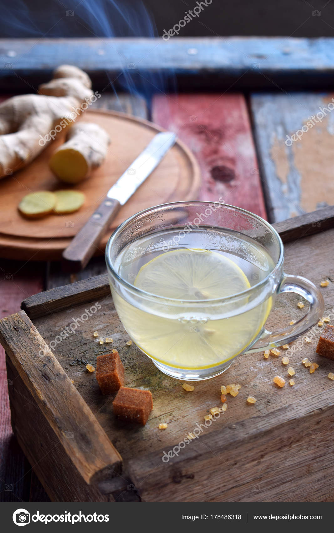 Te de jengibre con limon para la tos