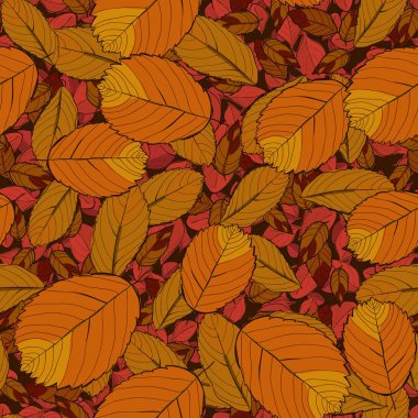 Sonbahar yaprakları ile Seamless modeli. Vektör Eps 10.