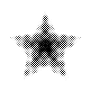 Yıldız yarım tonlu tasarım öğesi