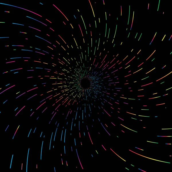 Espectro Color Espiral Diseño Agujero Negro Espacio Warp Concepto Elemento — Archivo Imágenes Vectoriales