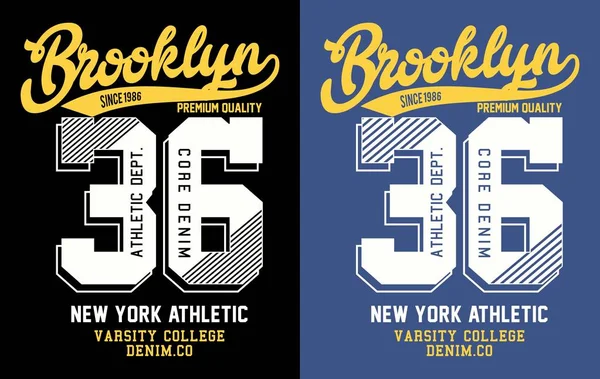 Design Vectoriel Typographie Université Numéro Pour Shirt Imprimé Hommes — Image vectorielle