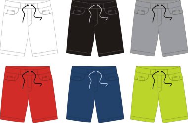vektör kısa pantolon erkekler için 