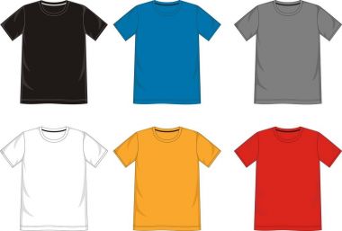 vektör t gömlek şablonu