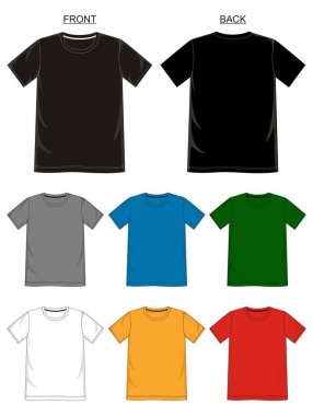 vektör t gömlek şablonu