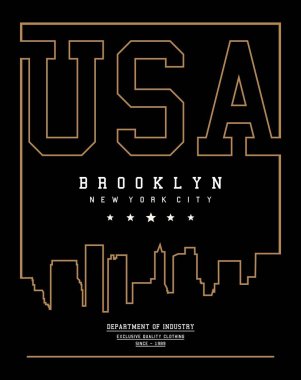 manzarası tipografi new york vektör 