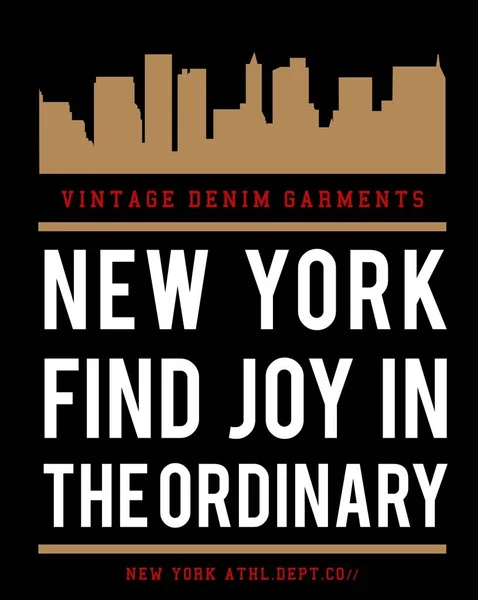 スカイライン タイポグラフィ ニューヨークをベクトルします。 — ストックベクタ
