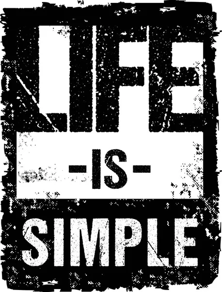 Life is simple — Stock Vector