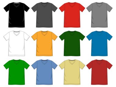 vektör t gömlek şablon koleksiyonu
