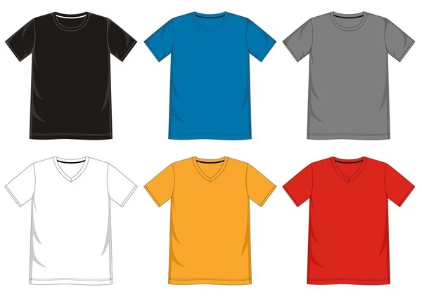 Vetor t camisa modelo coleção —  Vetores de Stock
