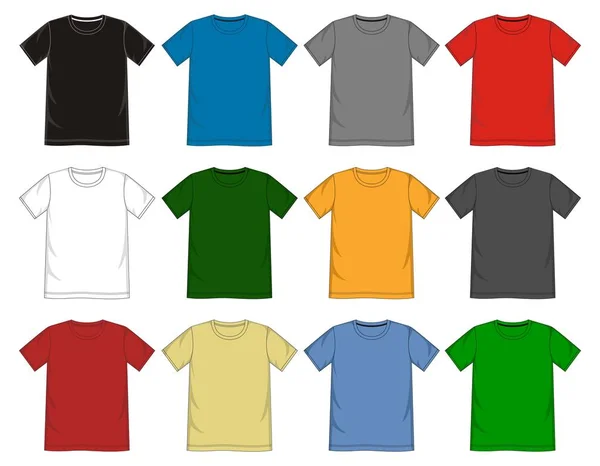 Vektor T-Shirt Template Kollektion — Stockvektor