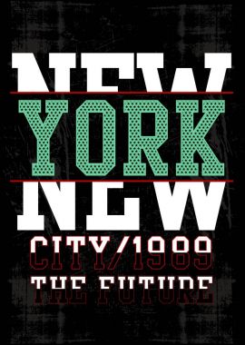 vektör tipografi new york şehri t gömlek için atletik yazdırmak