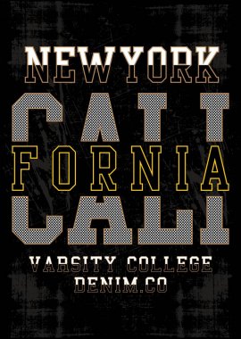 tasarım vektör tipografi new york california t gömlek için yazdırma 