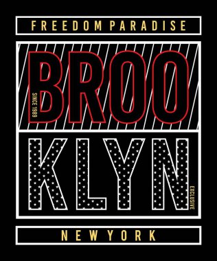 vektör tipografi varsity koleksiyonu brooklyn t gömlek yazdırma erkekler için tasarım