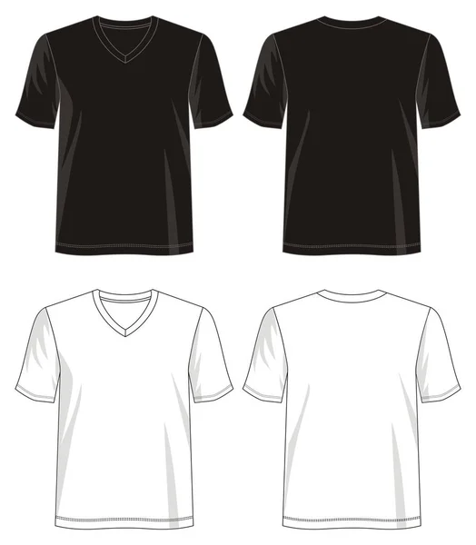 Diseño Vector Camiseta Plantilla Colección Para Hombres Con Color Negro — Vector de stock