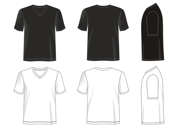 Diseño Vector Camiseta Plantilla Colección Para Hombres Con Color Negro — Vector de stock