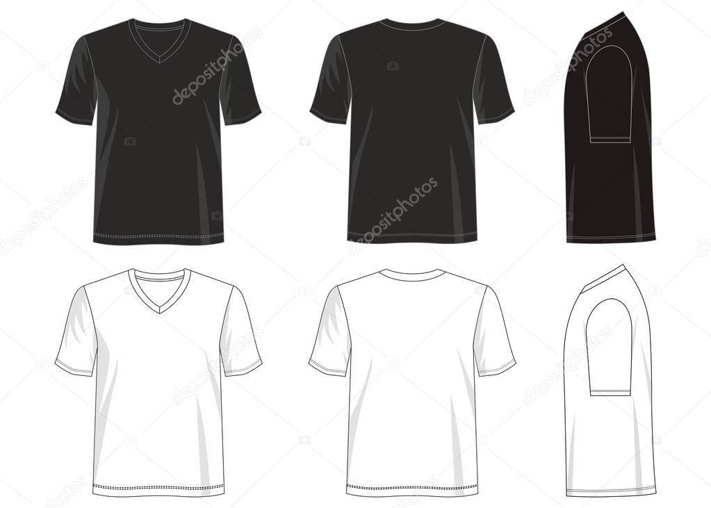 Download Design Vector T Shirt Template Collection For Men With Color Black White Premium Vector In Adobe Illustrator Ai Ai Format Encapsulated Postscript Eps Eps Format
