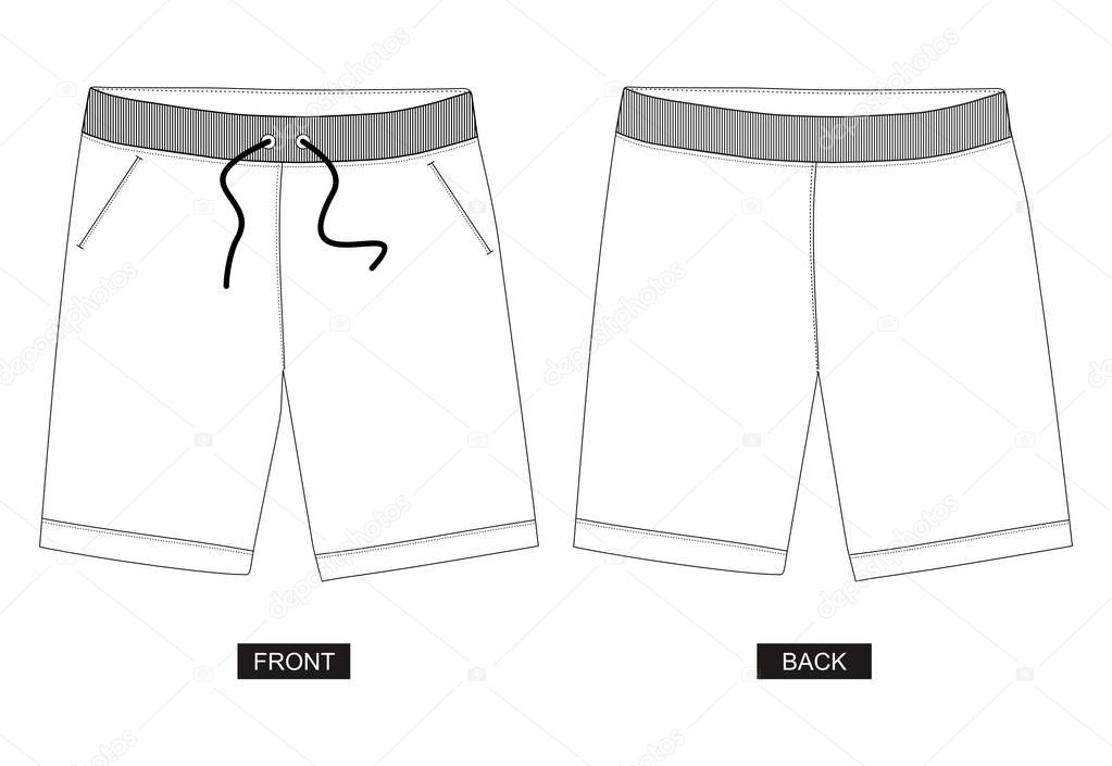 design vector template shorts collection for men with color black and white  
