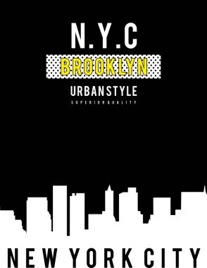 vektör varsity brooklyn new york city t gömlek yazdırma erkekler için tasarım 