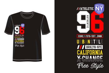 baskı t shirt için tipografi varsity 