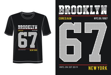 Yazılı tişört için Brooklyn Typography tasarımı