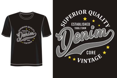 Yazdırma tişörtü için kot Typography tasarımı