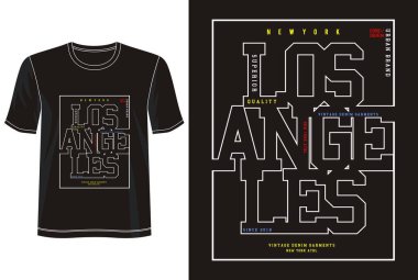 Tişört baskısı için Los Angeles Typography tasarımı