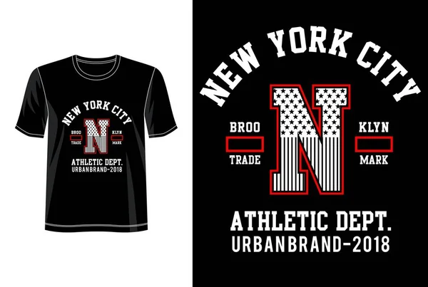 New York Typografie Voor Print Shirt — Stockvector