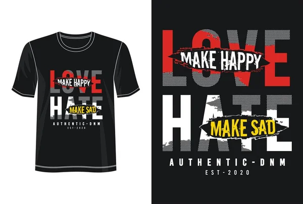 Basılı tişörtün tipografisinden nefret ederim.