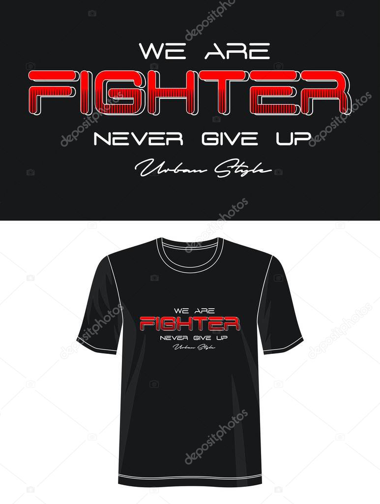 Typography design for print t shirt